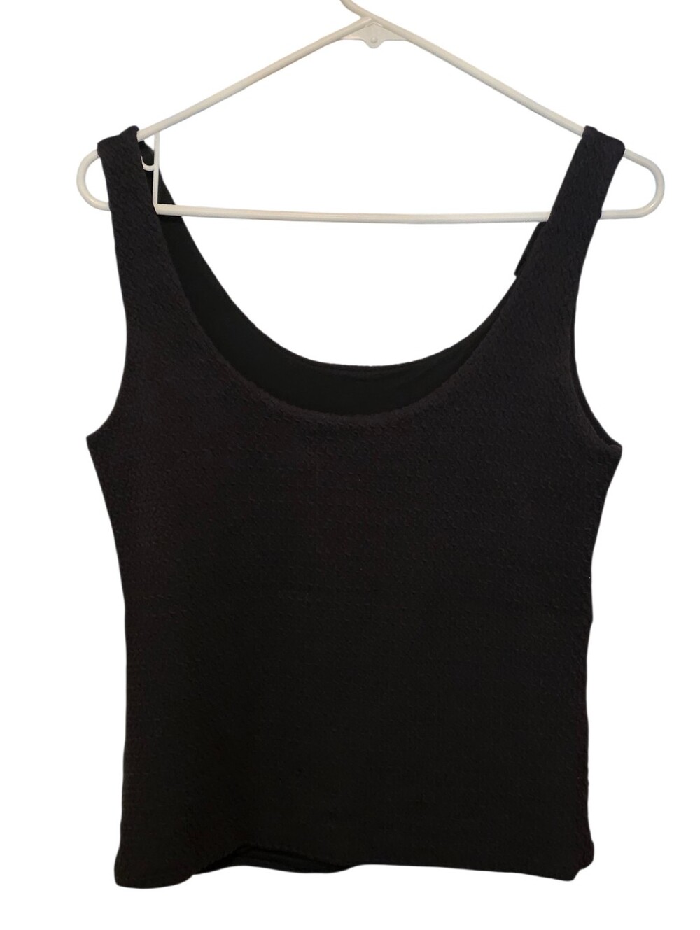 Club Monaco Lush Textured Black Tank Top Size M EUC - Picture 6 of 6